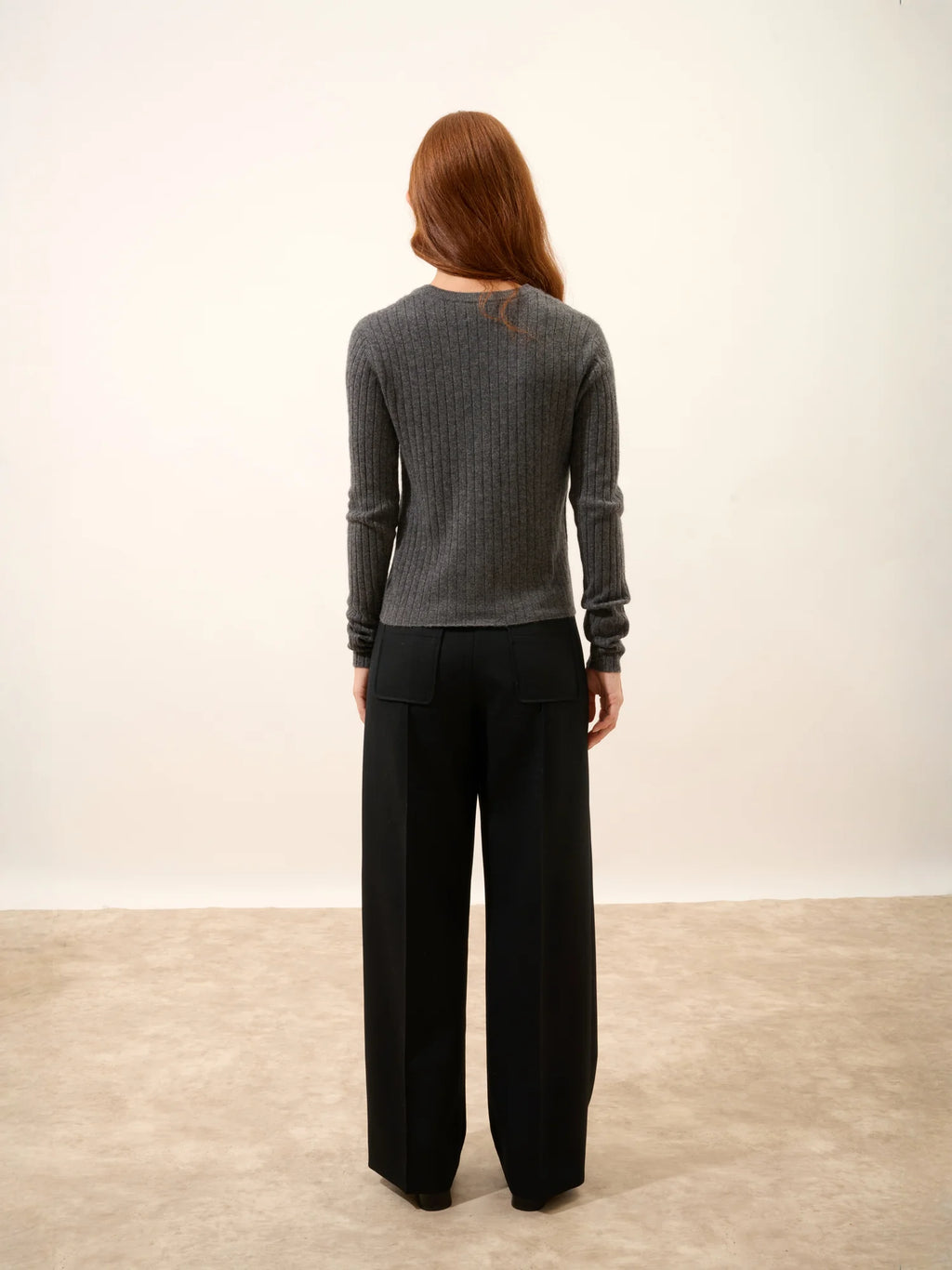 CAMILLE Cardigan V-Neck Heather Charcoal