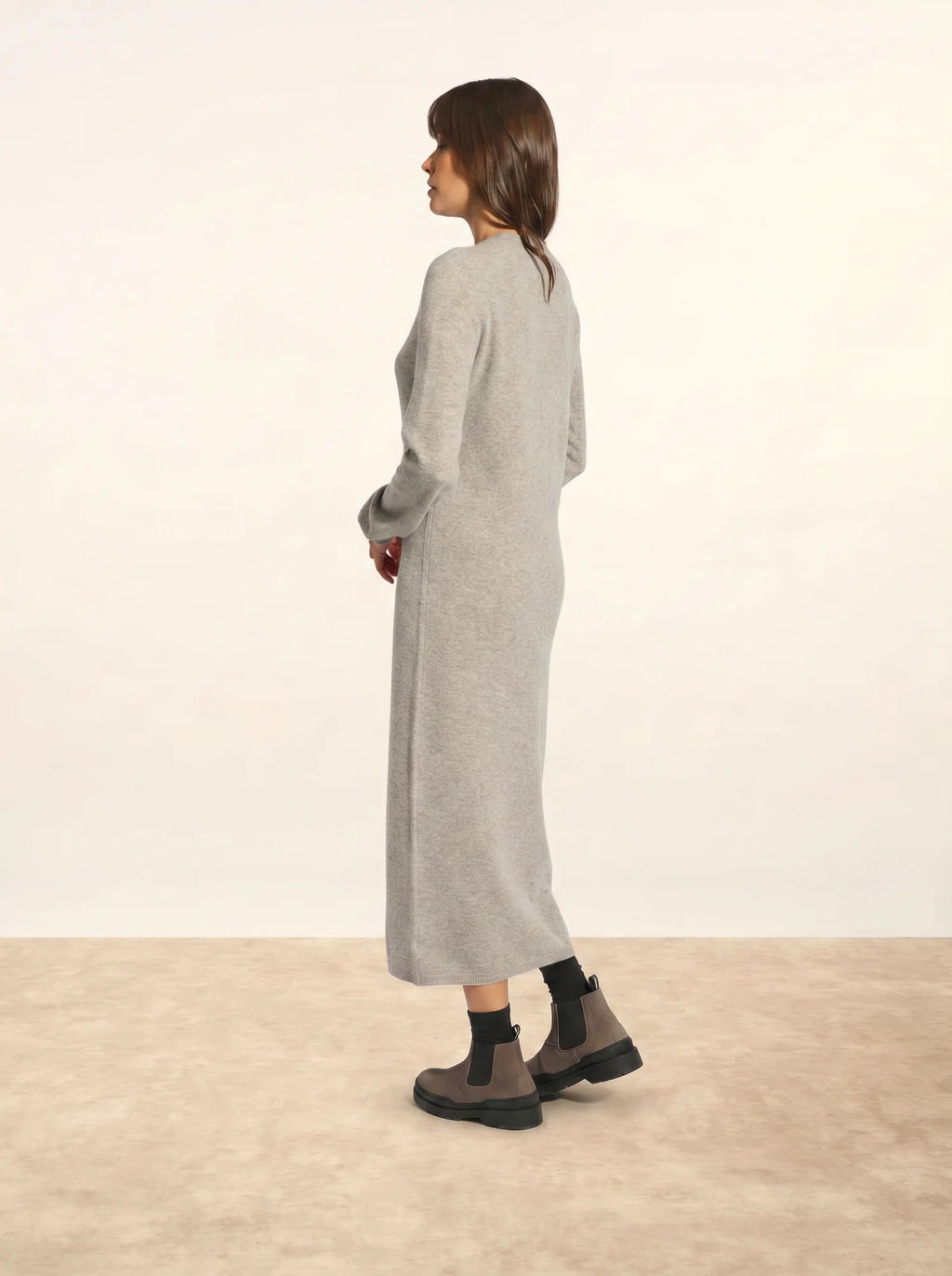 LINA Robe Col Rond Nuage Chiné