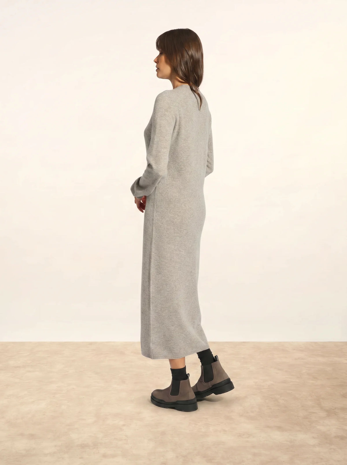 LINA Robe Col Rond Nuage Chiné
