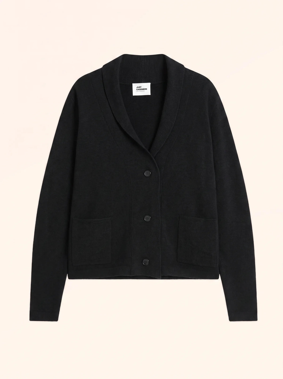 MILA Veste Boutonnée Col Châle Noir