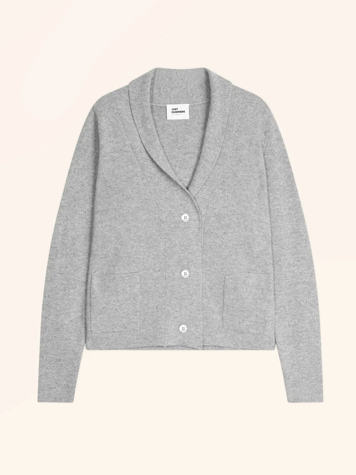 MILA Jacket Buttoned Shawl Collar Heather Cloud