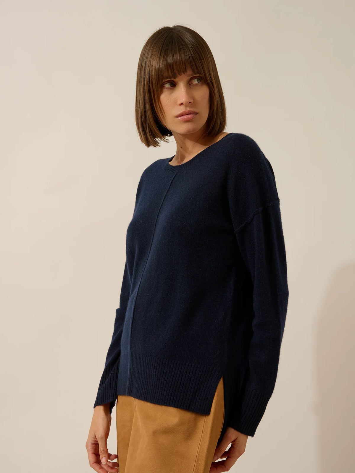 TESS Sweater Crew Neck Navy
