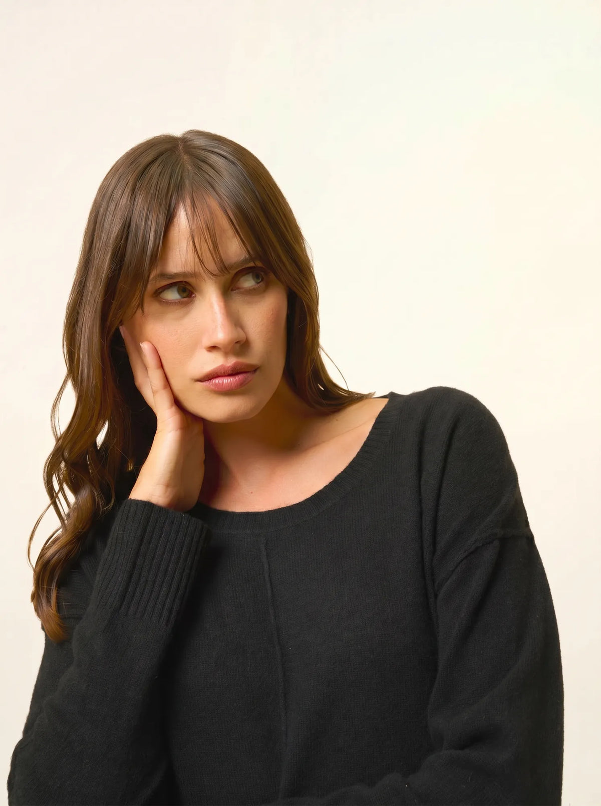 TESS Pullover Rundhalsausschnitt Schwarz