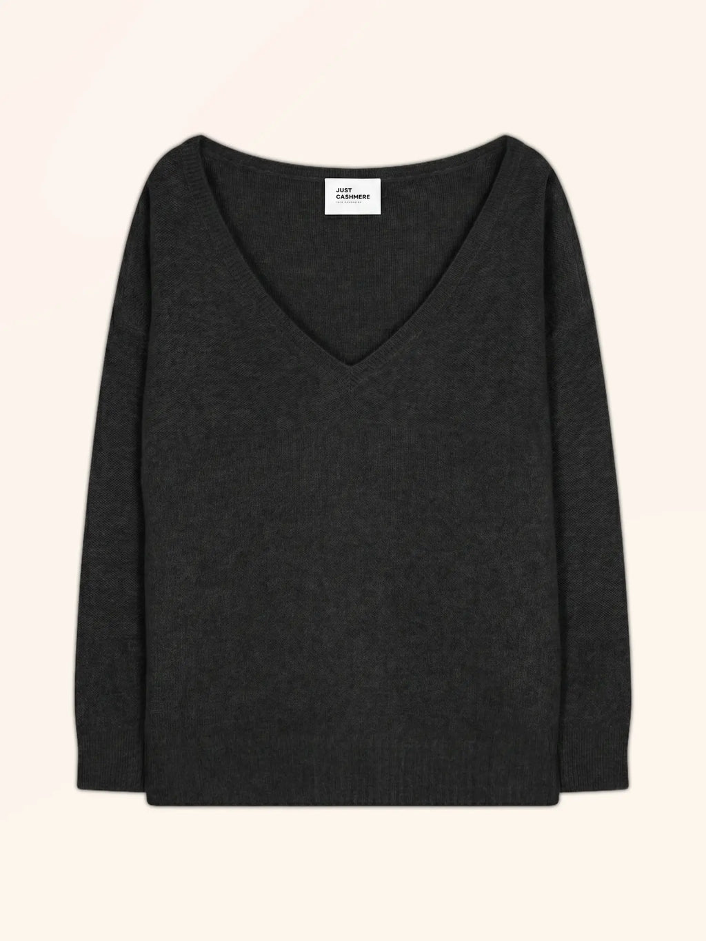 CASSIE Sweater V-Neck 4 Ply Black