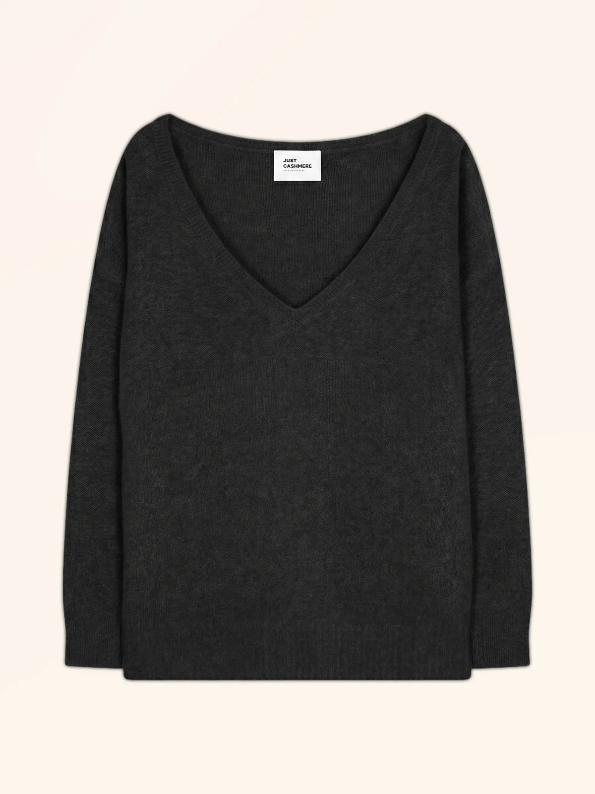 CASSIE Sweater V-Neck 4 Ply Black