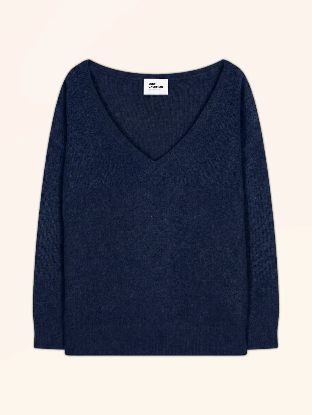 CASSIE Pull Col V 4 Fils Bleu Marine