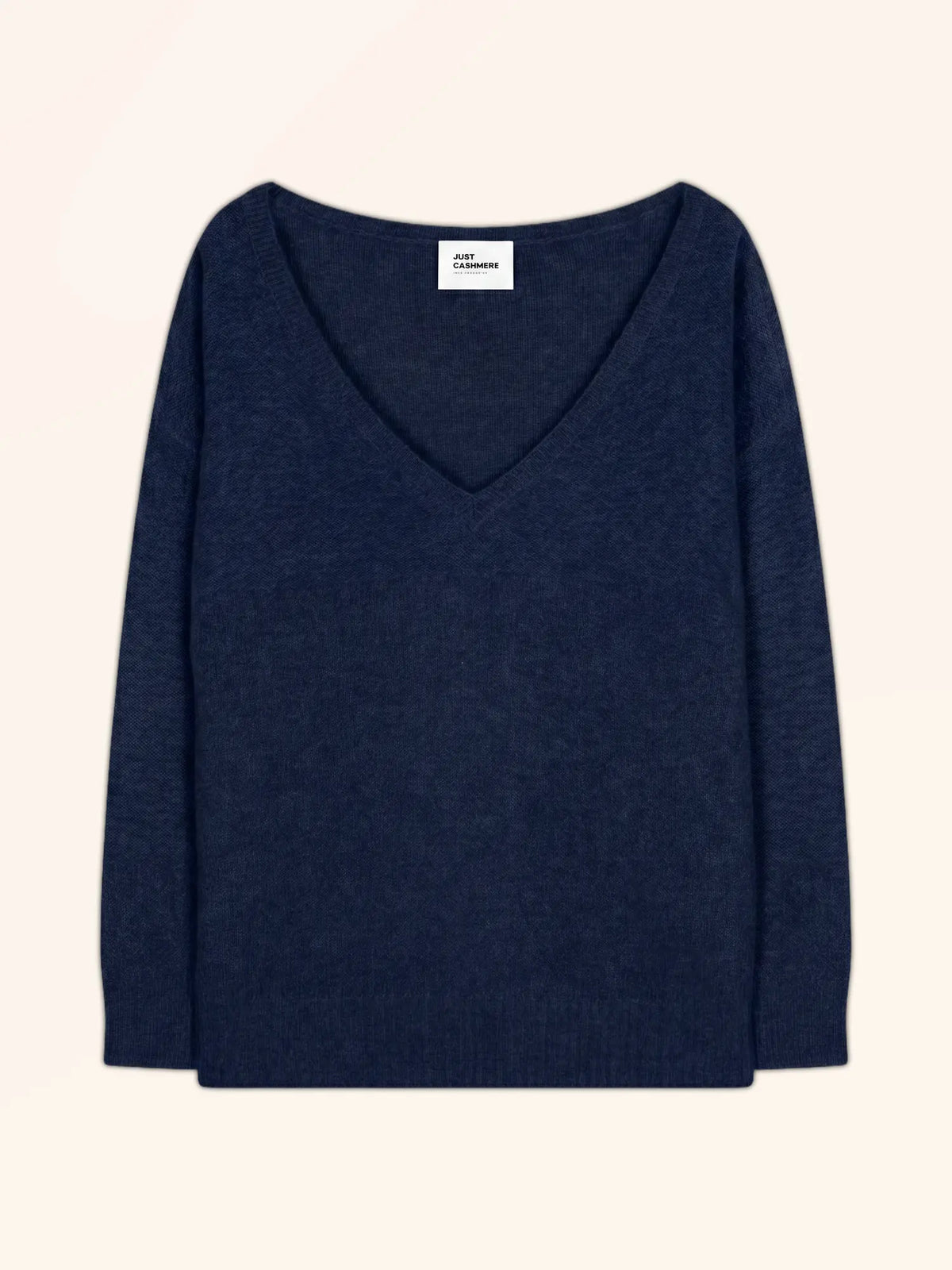 CASSIE Pull Col V 4 Fils Bleu Marine