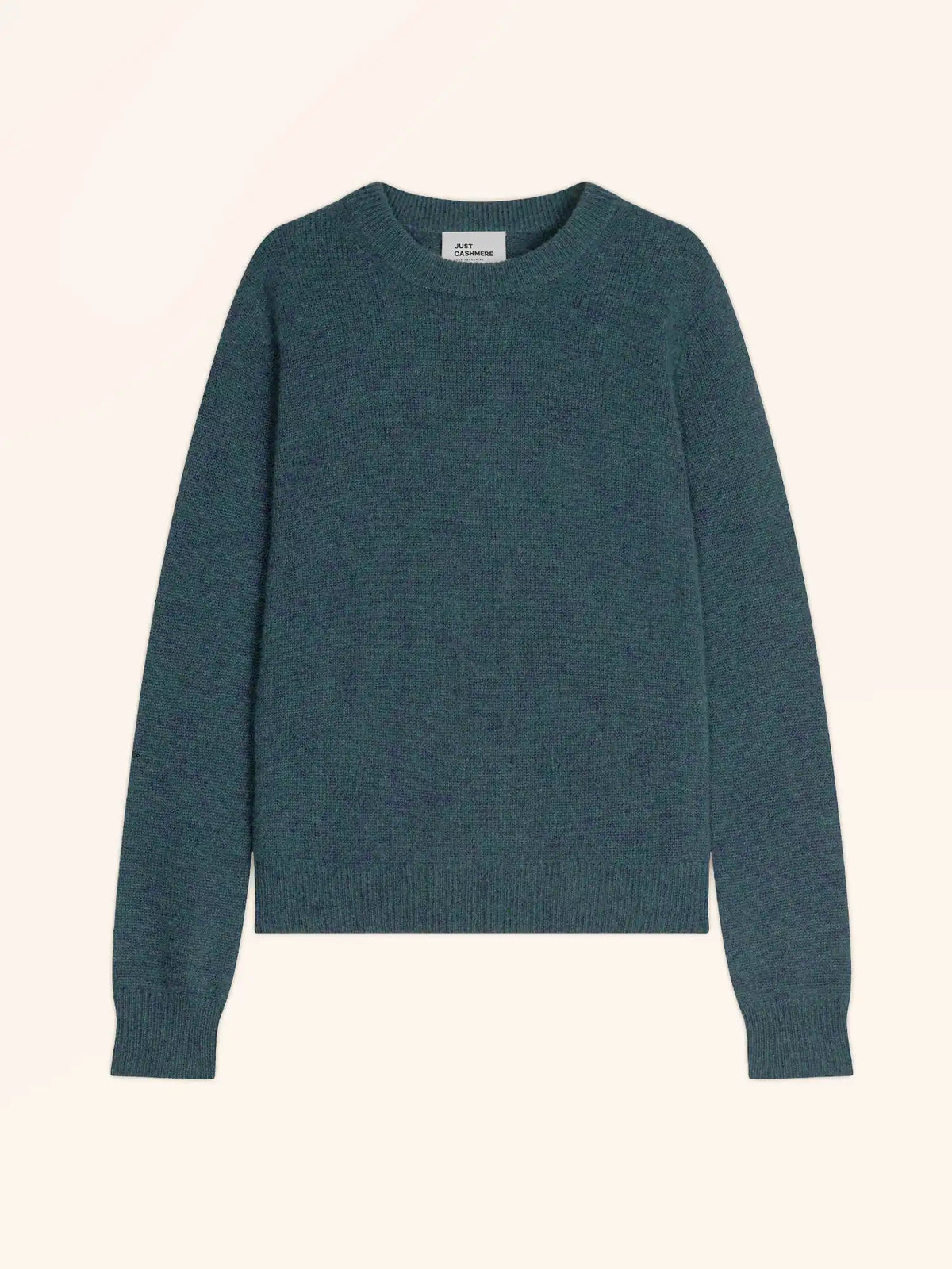 LEXINI Pull Col Rond 4 Fils Vert Canard Chiné