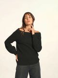 TONY Pull Col Bateau Noir