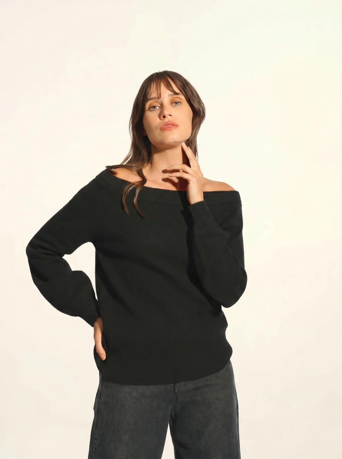 TONY Pull Col Bateau Noir
