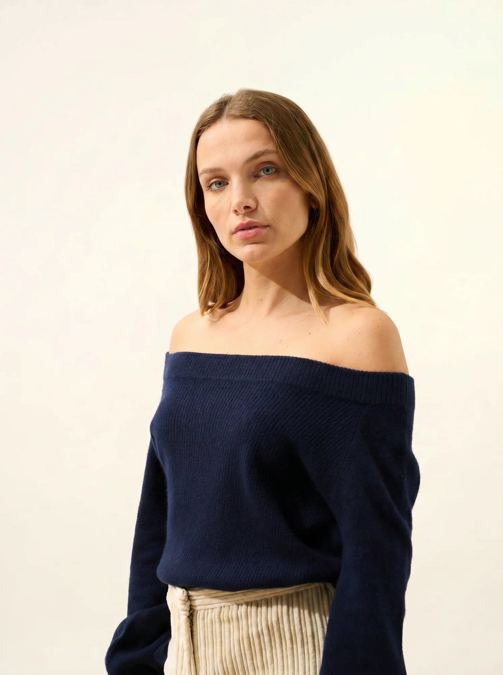 TONY Sweater Boat Neck Navy