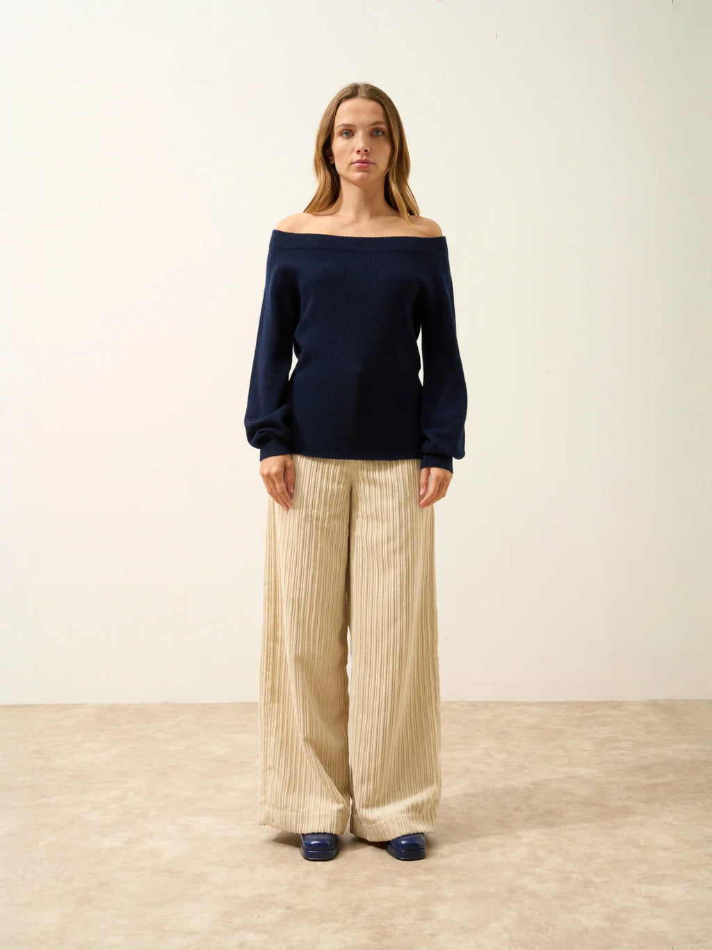 TONY Sweater Boat Neck Navy