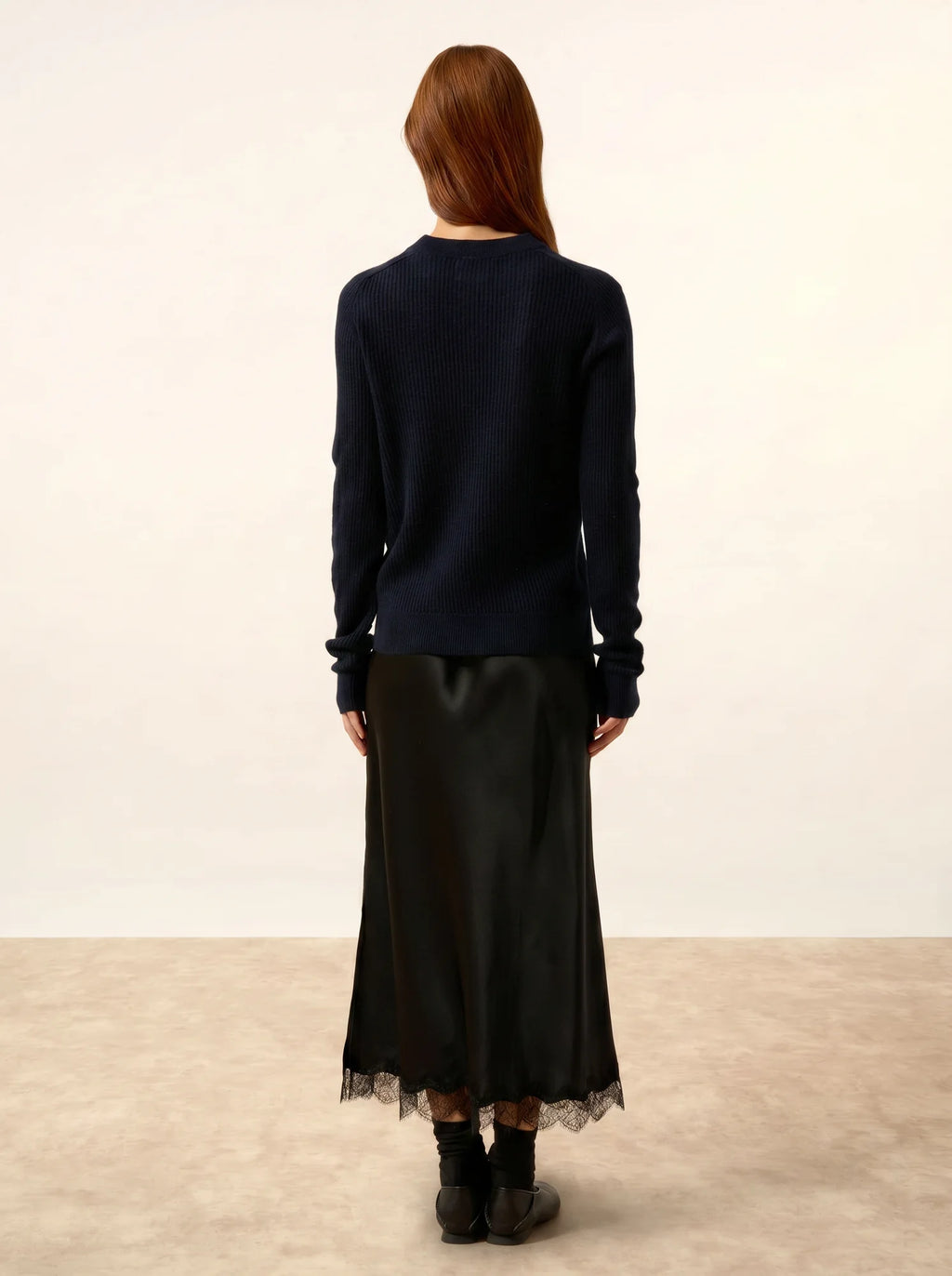 CALLIE Pull Col Rond Bleu Marine