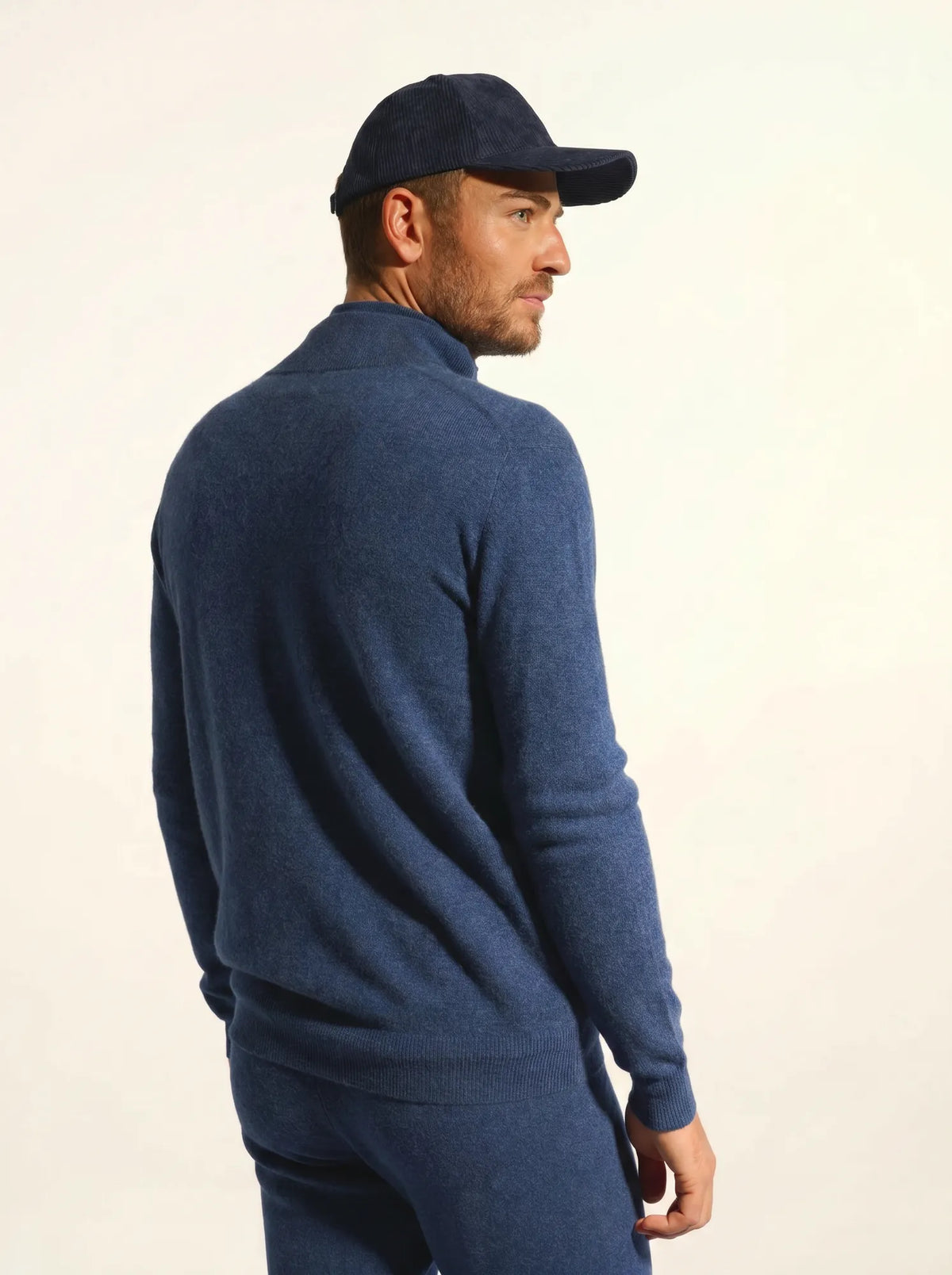 ALAN Gilet Zippé Col Montant Océan Chiné