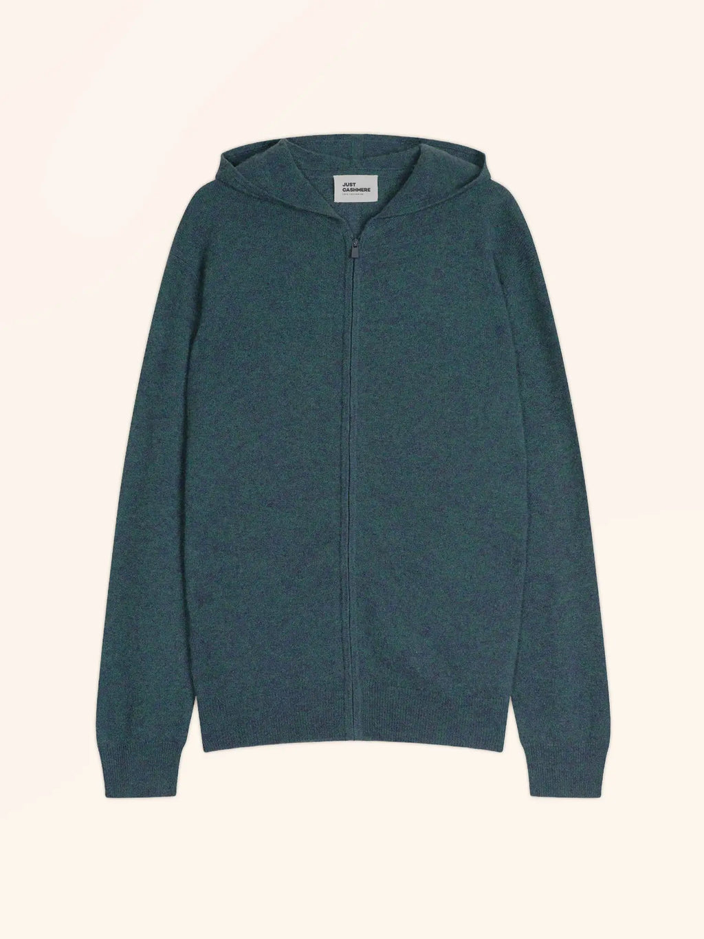 ELLIOT Gilet Zippé Capuche Vert Canard Chiné