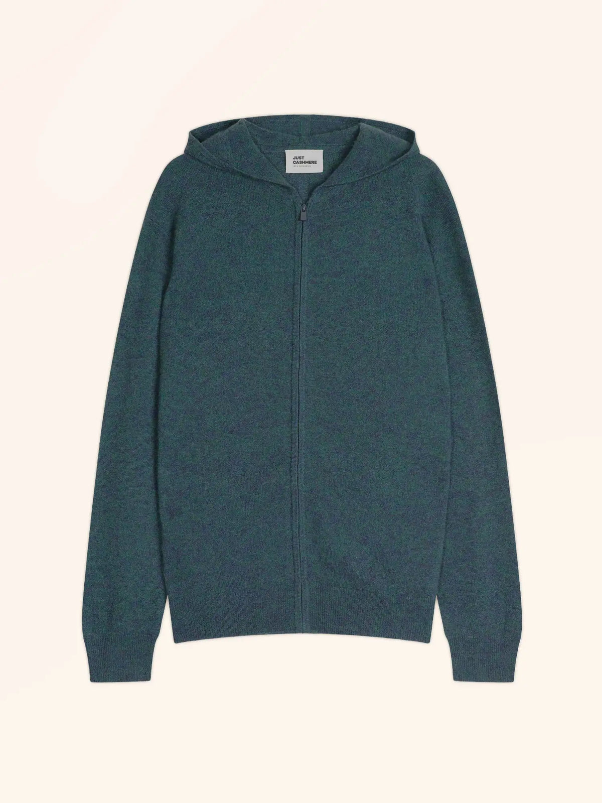 ELLIOT Gilet Zippé Capuche Vert Canard Chiné
