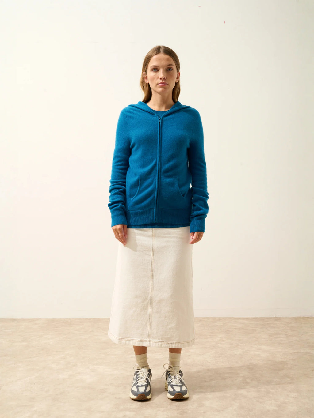DEBBIE Gilet Zippé Capuche Paon