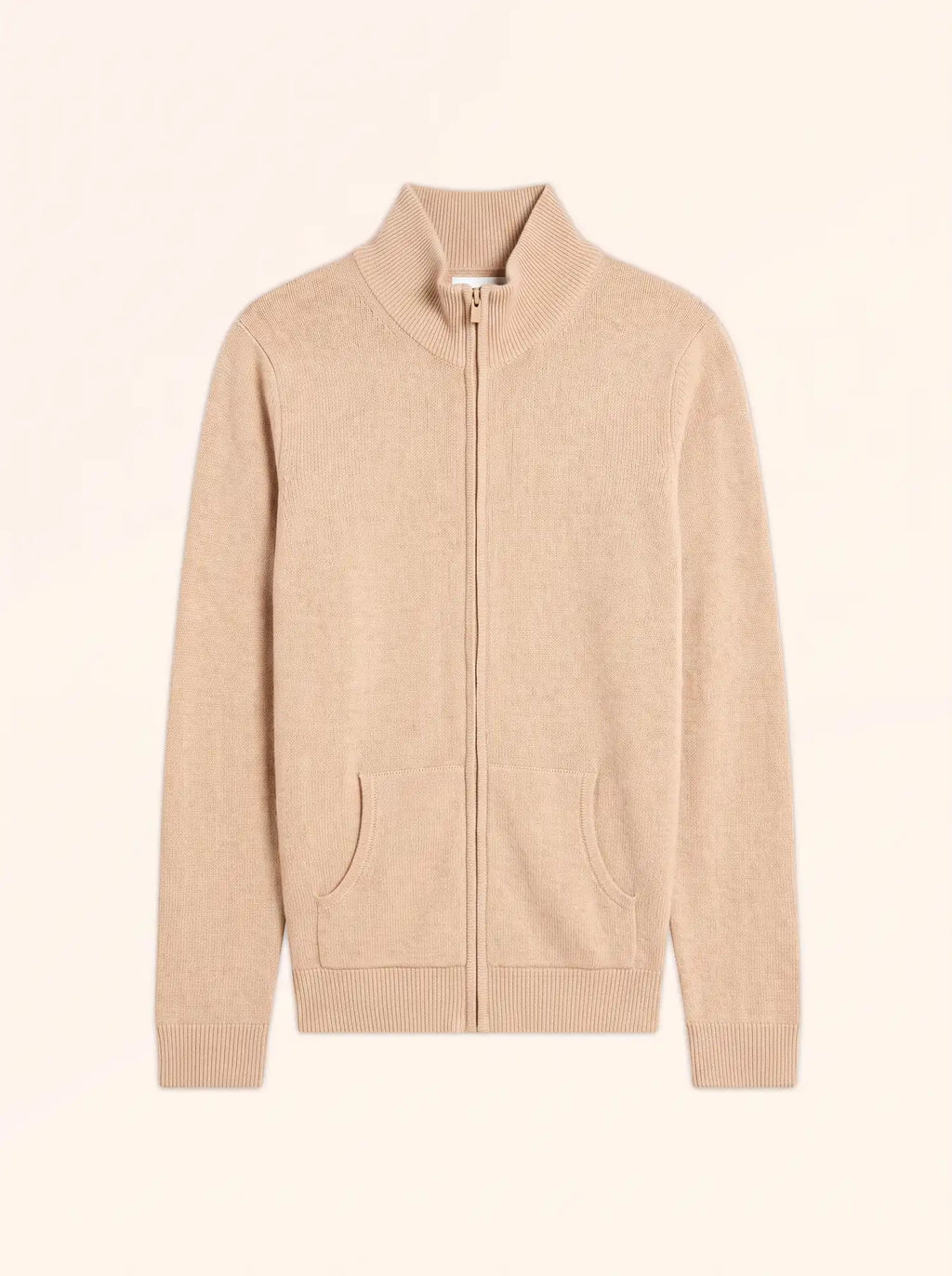 AYR Gilet Zippé Col Montant Sable