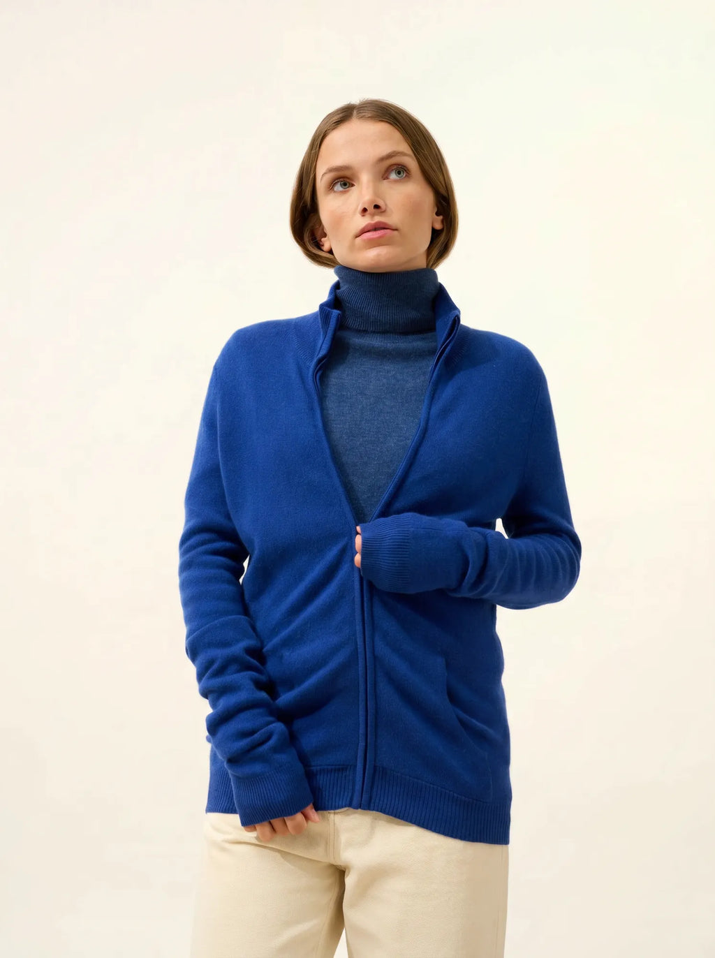 AYR Gilet Zippé Col Montant Outremer