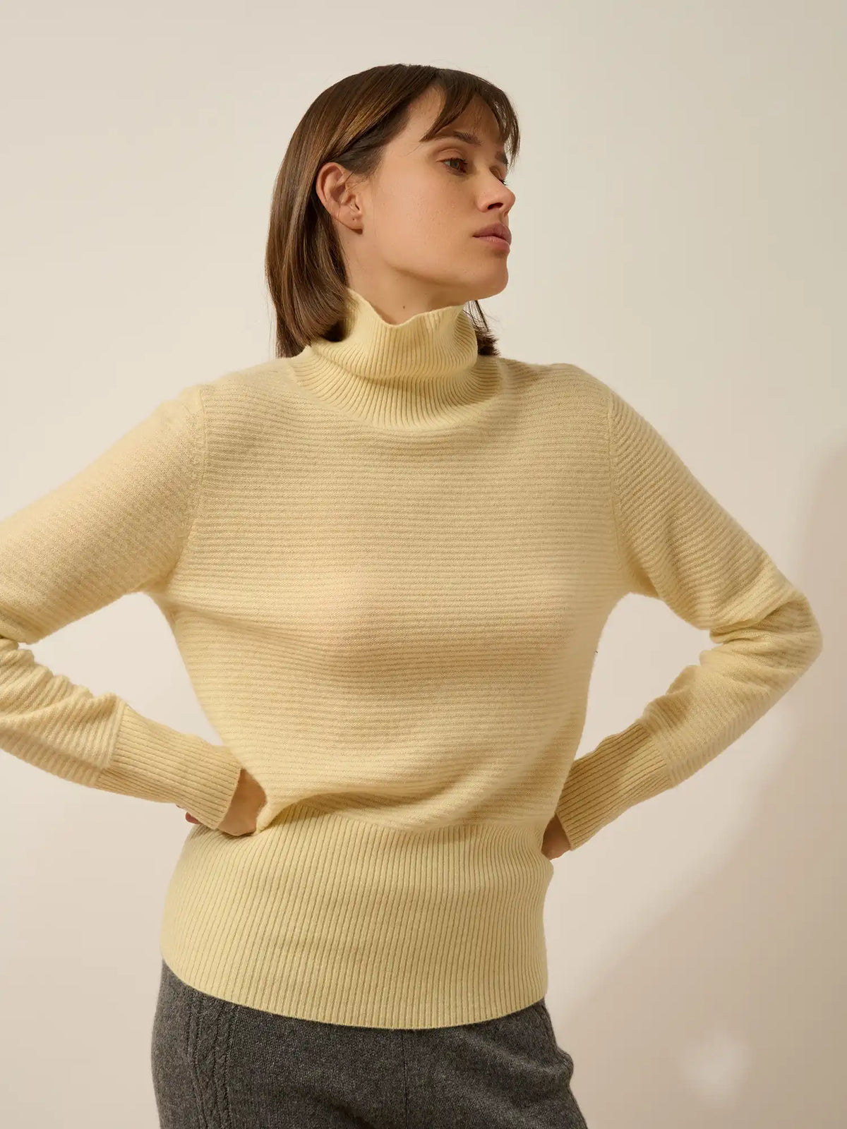 UDNY Pull Col Roulé Limonade