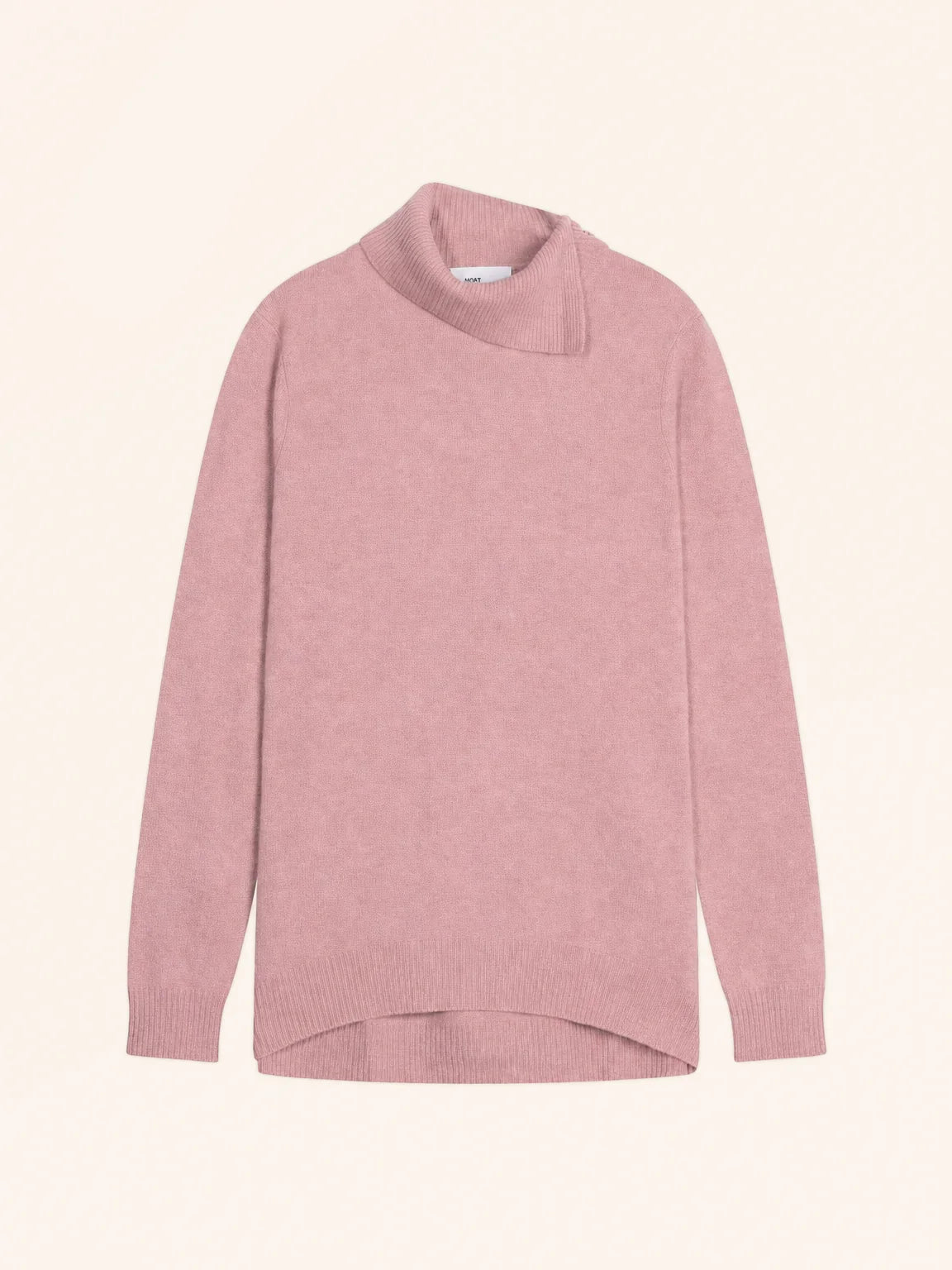 DUNDEE Sweater Turtleneck Buttoned Rosewood
