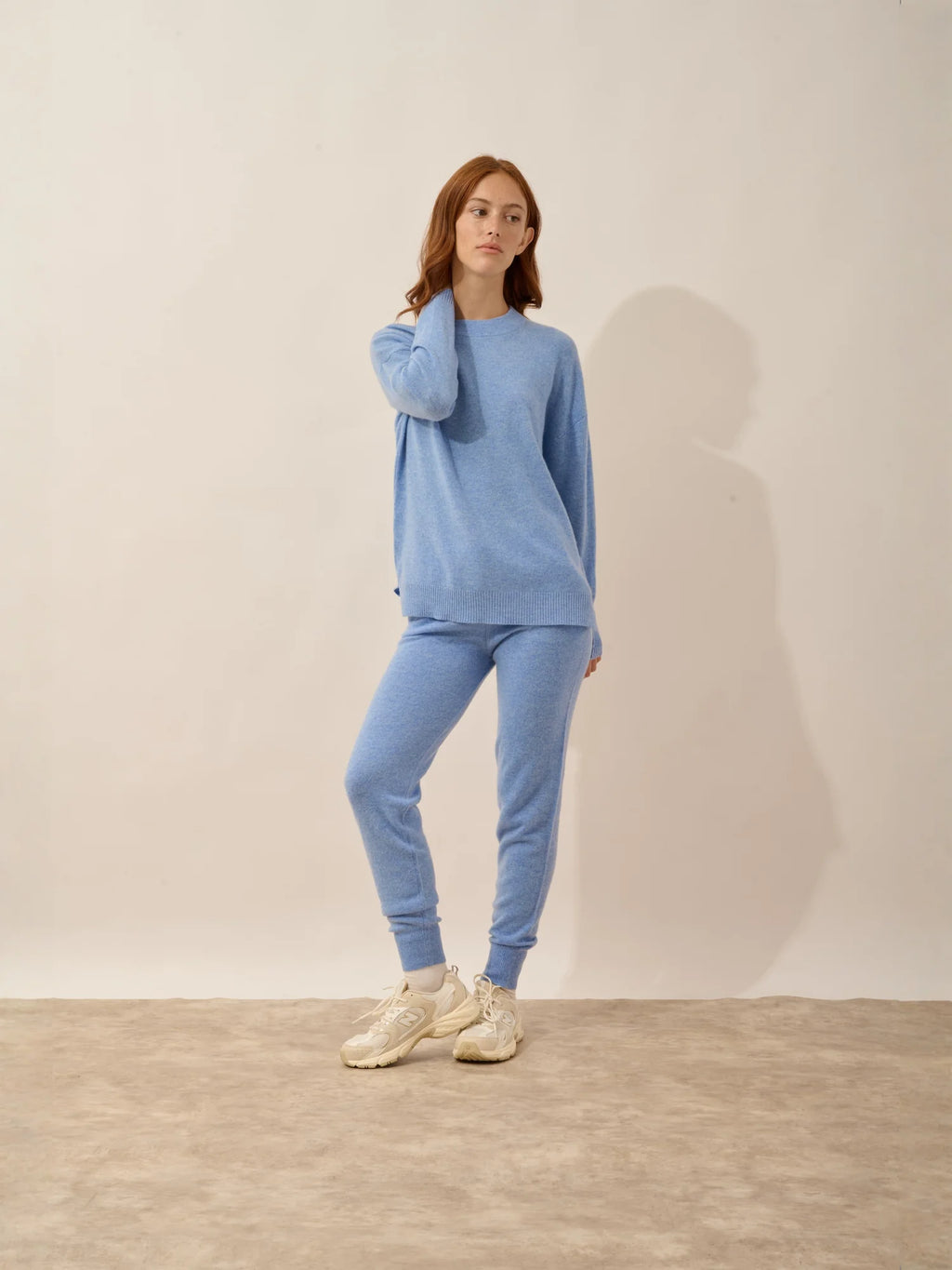 JOSPE Pull Col Rond Ciel