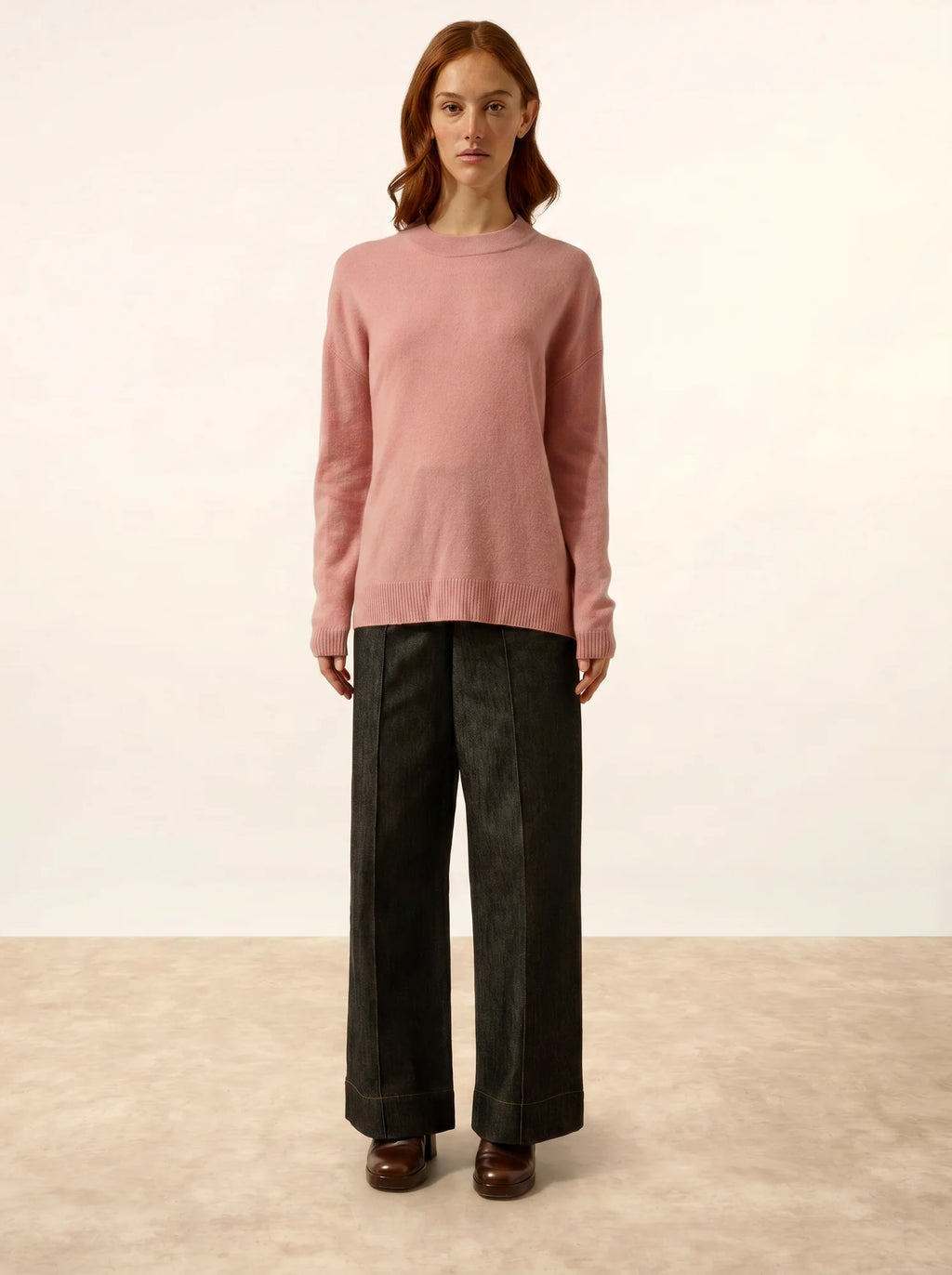 JOSPE Pullover Rundhalsausschnitt Rosenholz