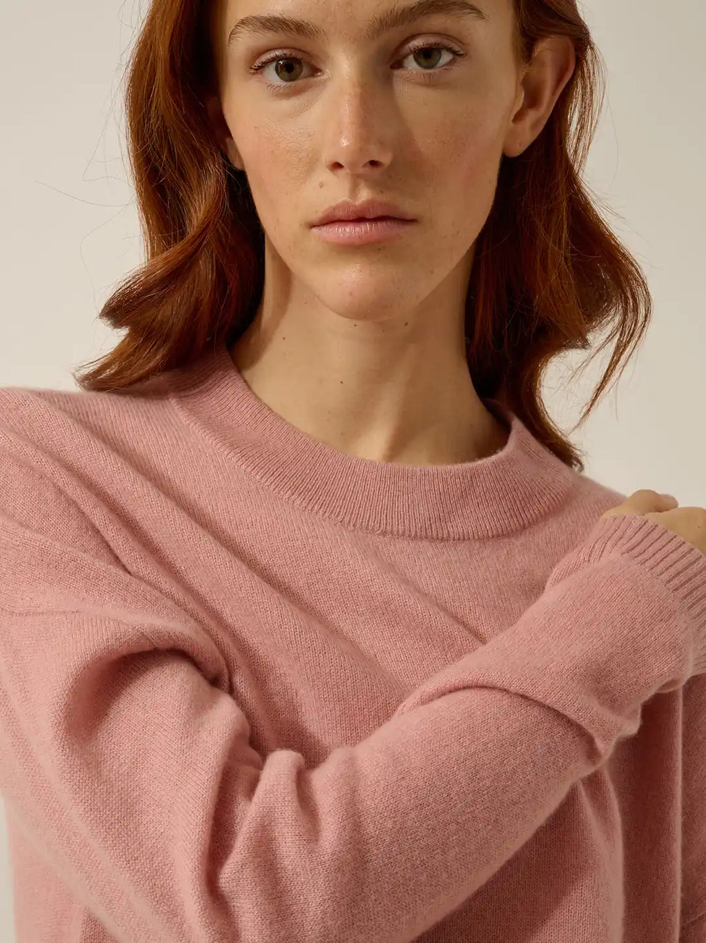 JOSPE Pullover Rundhalsausschnitt Rosenholz