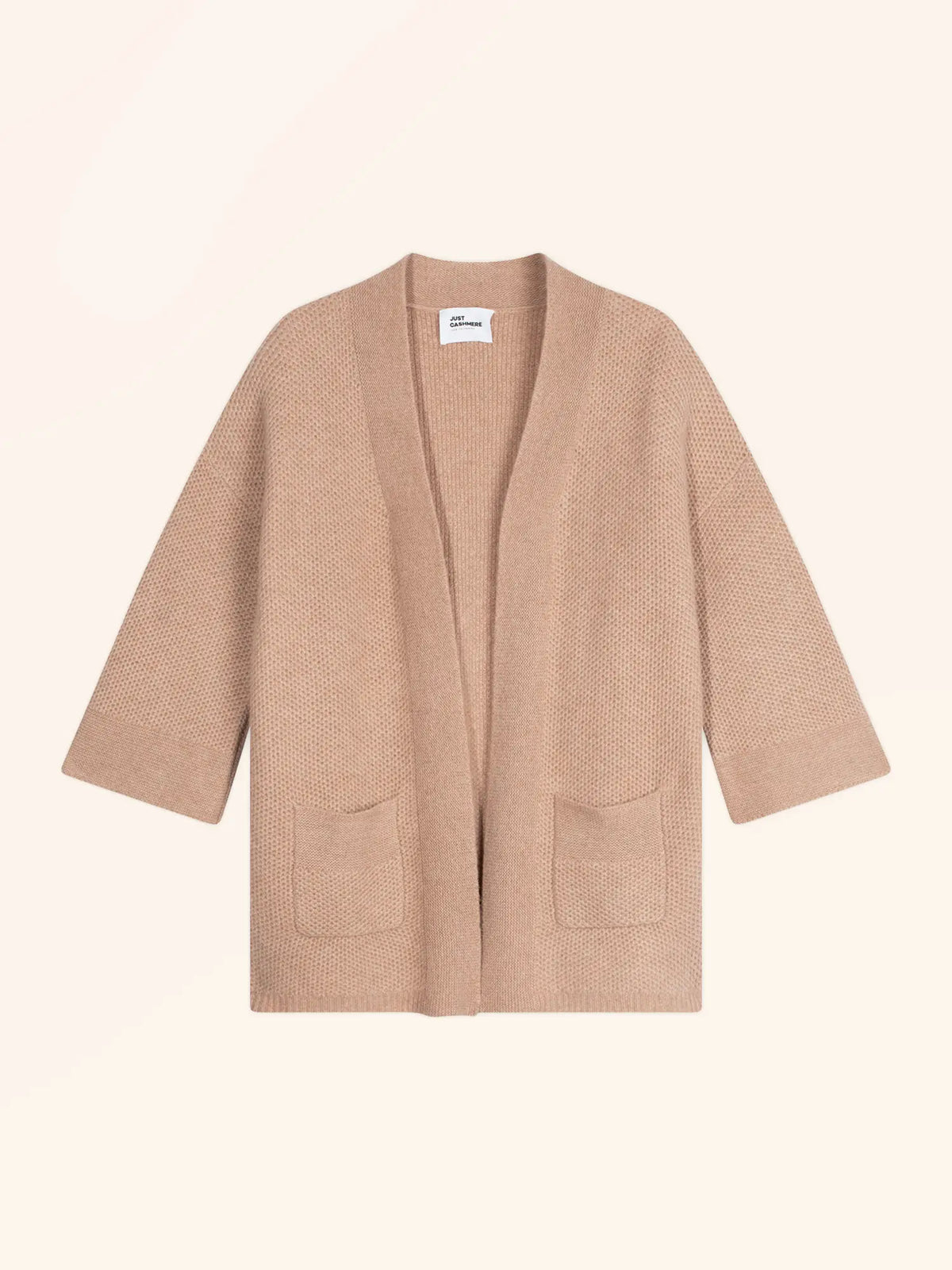ABOYNE Veste Kimono 4 Fils Camel Chiné