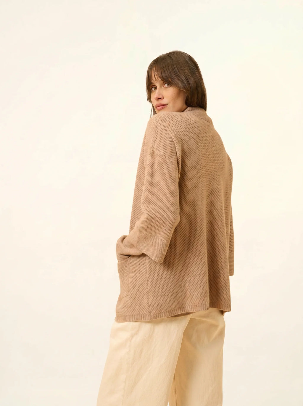 ABOYNE Jacket Kimono 4 Ply Heather Camel