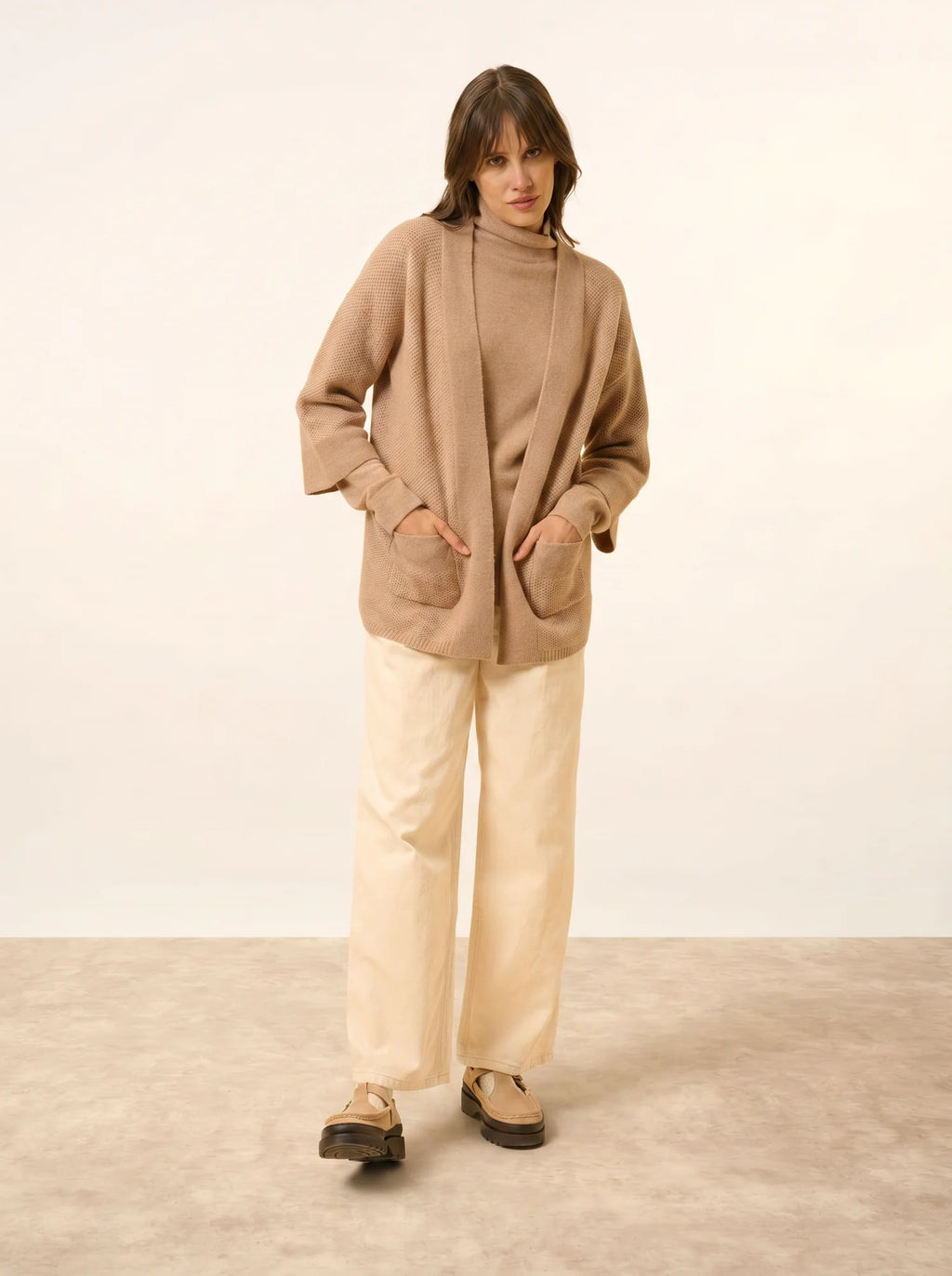 ABOYNE Jacket Kimono 4 Ply Heather Camel