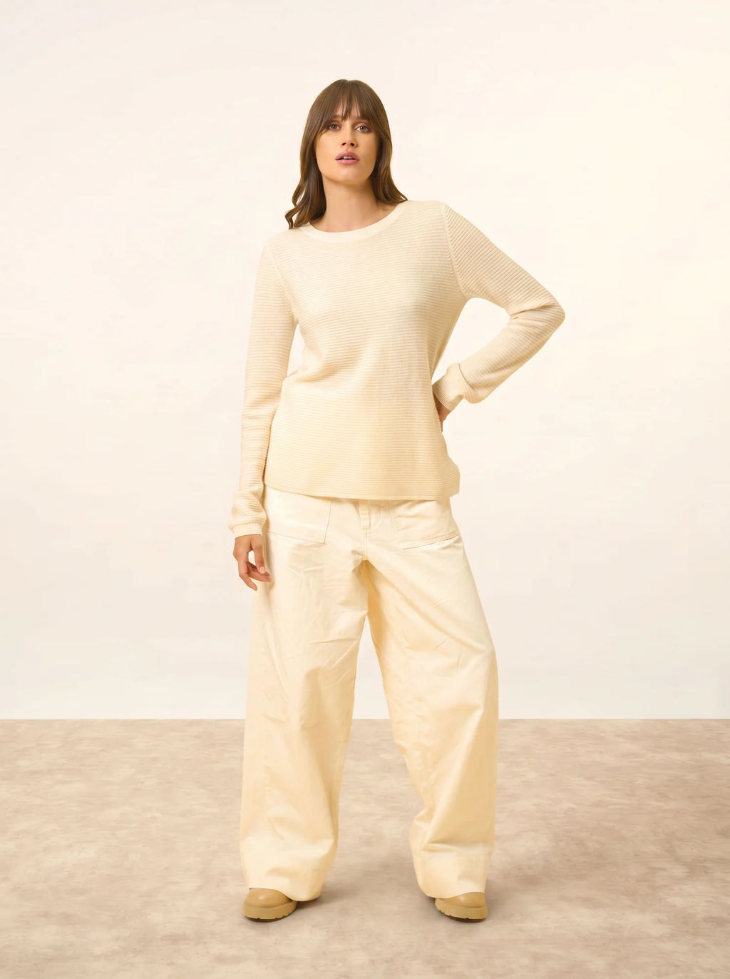 NETHY Pull Col Bateau Ivoire