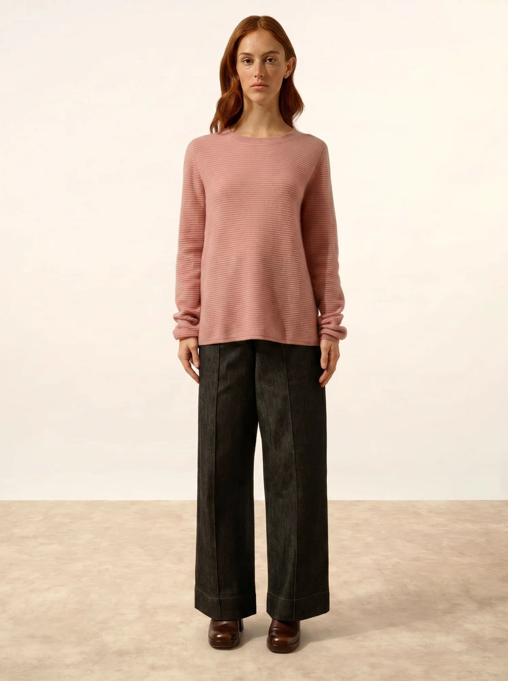 NETHY Pull Col Bateau Bois de Rose