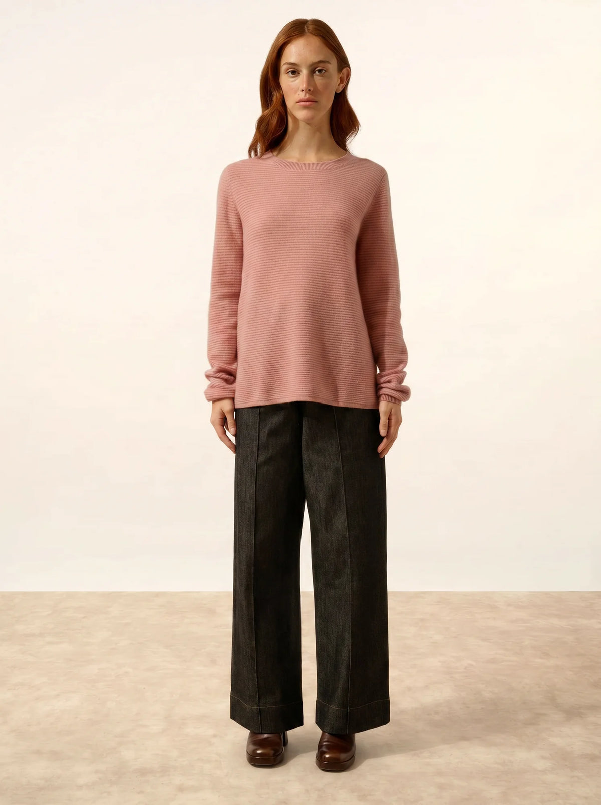 NETHY Pull Col Bateau Bois de Rose