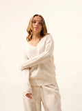 BIRSE Pullover V-Ausschnitt Elfenbein