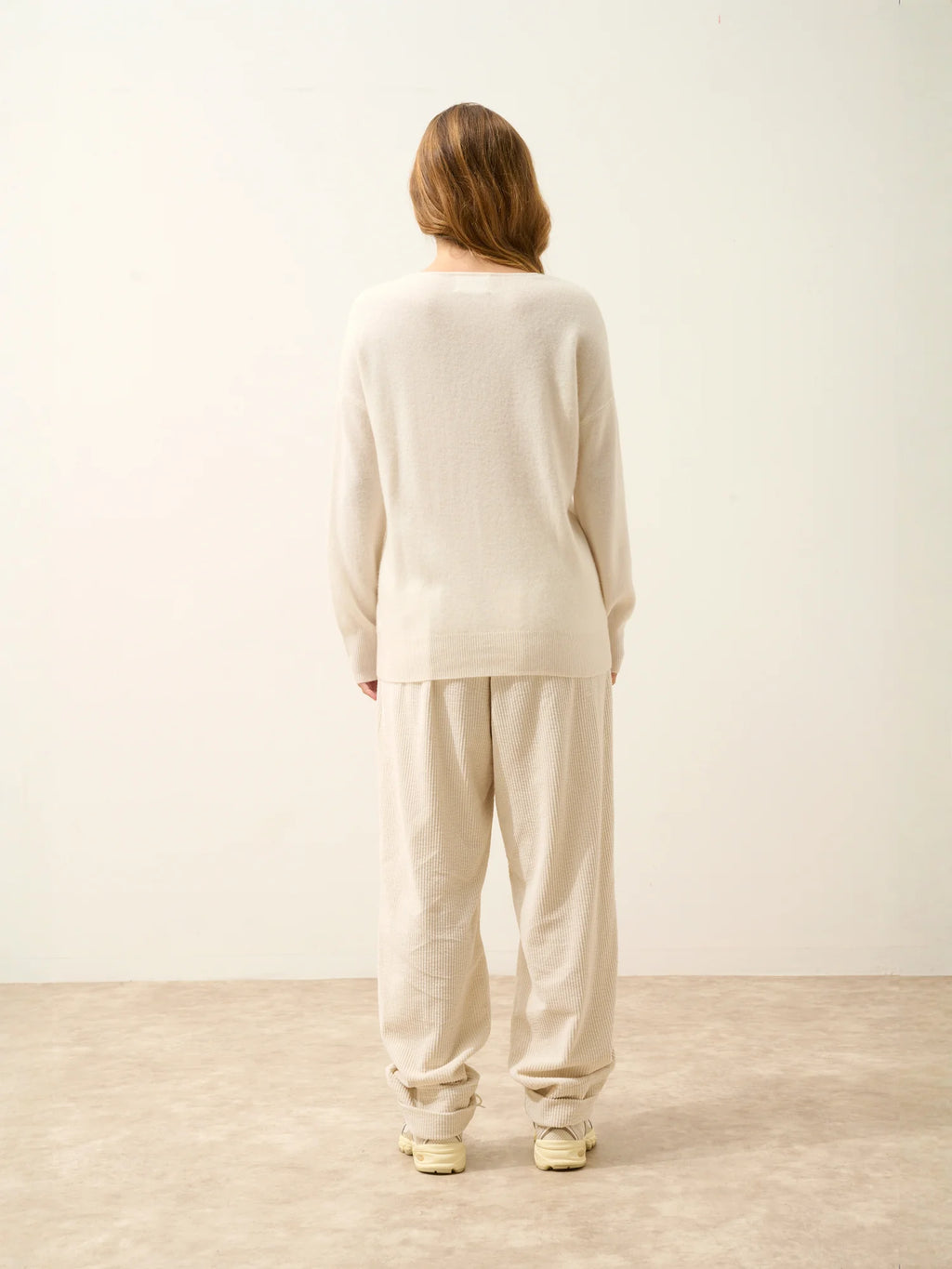 BIRSE Pullover V-Ausschnitt Elfenbein