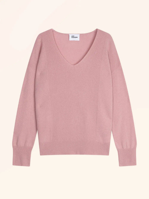 BIRSE Pullover V-Ausschnitt Rosenholz