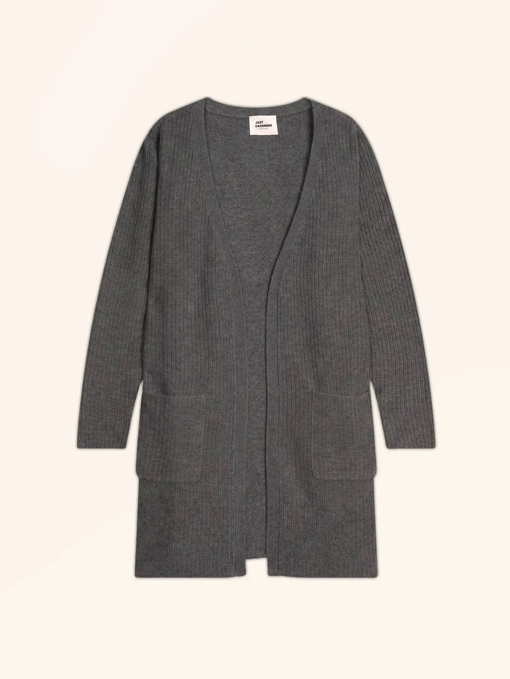 BRAEMAR Jacket Long Open 4 Ply Heather Charcoal