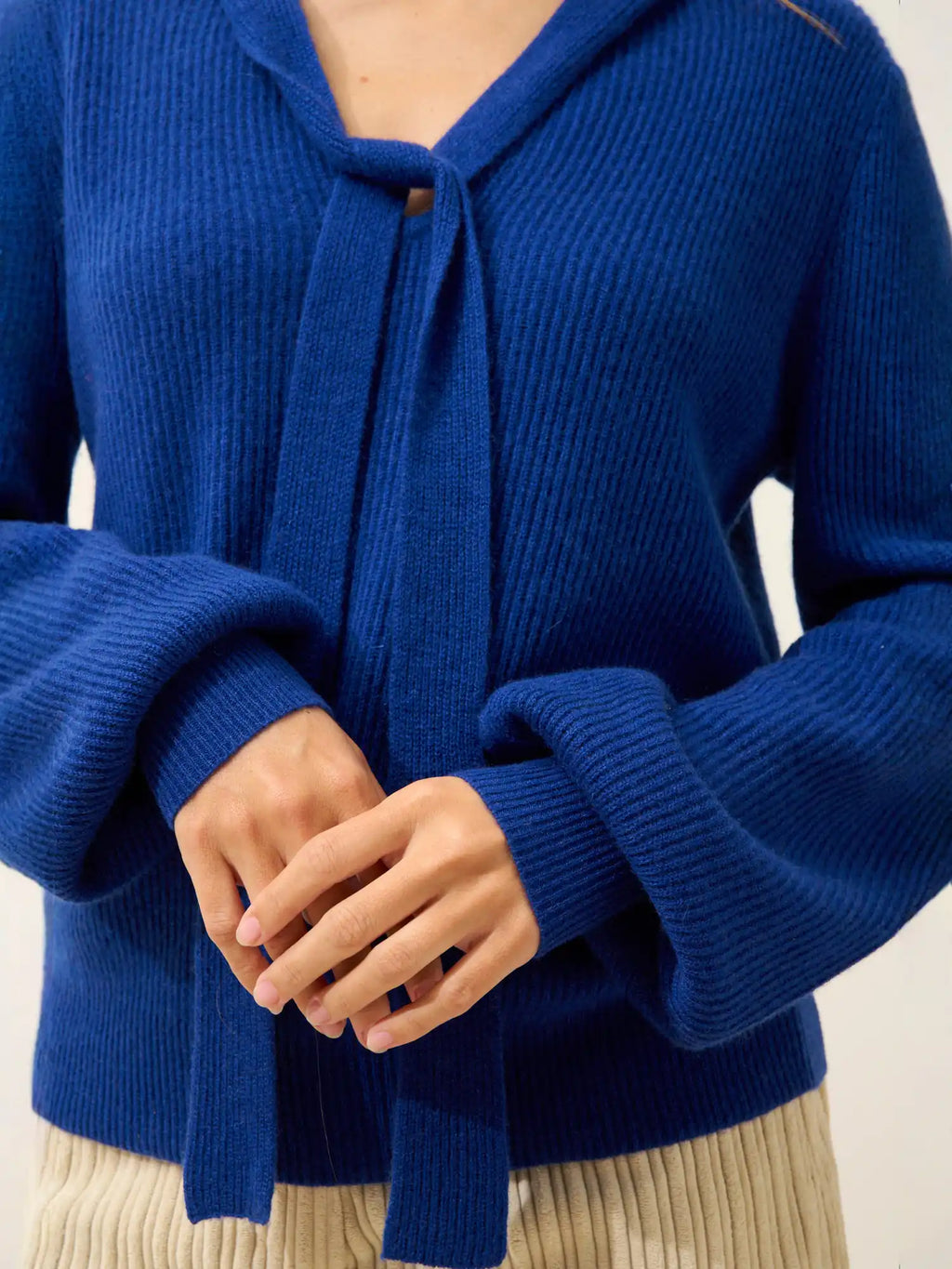 NOTY Pull Col Lavallière Outremer
