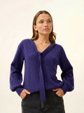 NOTY Pull Col Lavallière Violet