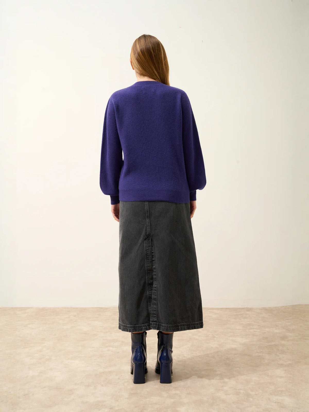 NOTY Pull Col Lavallière Violet