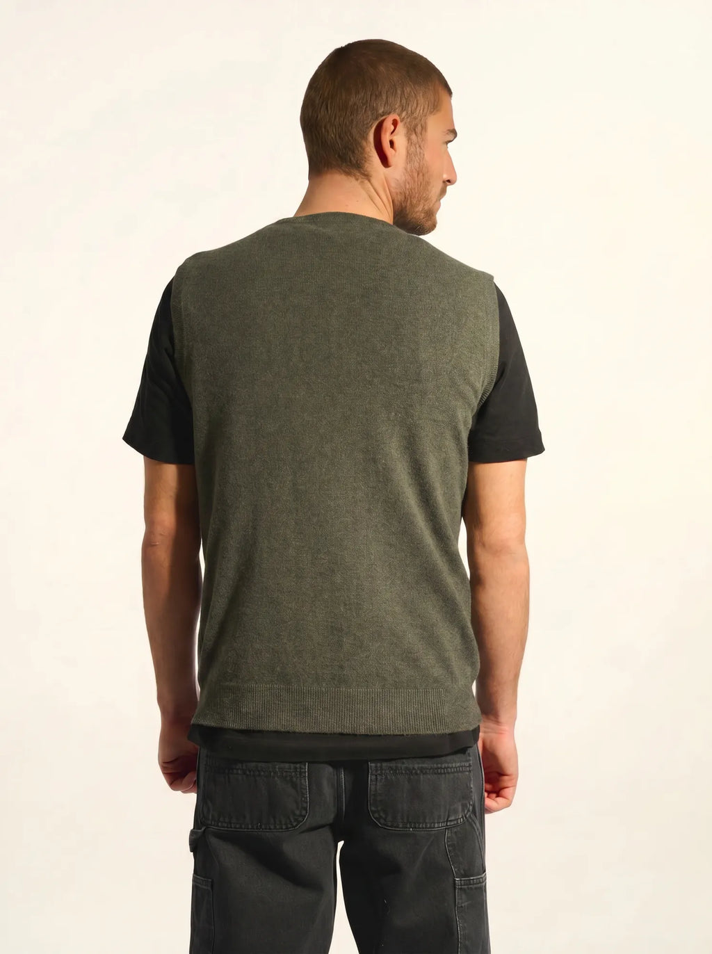 CORKI Tank Top V-Neck Heather Khaki