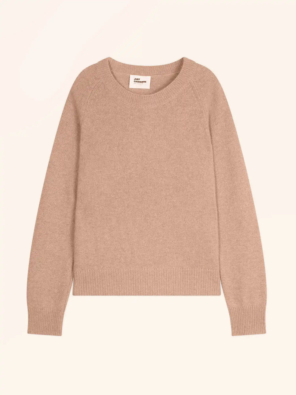 JON Sweater Crew Neck 4 Ply Heather Camel