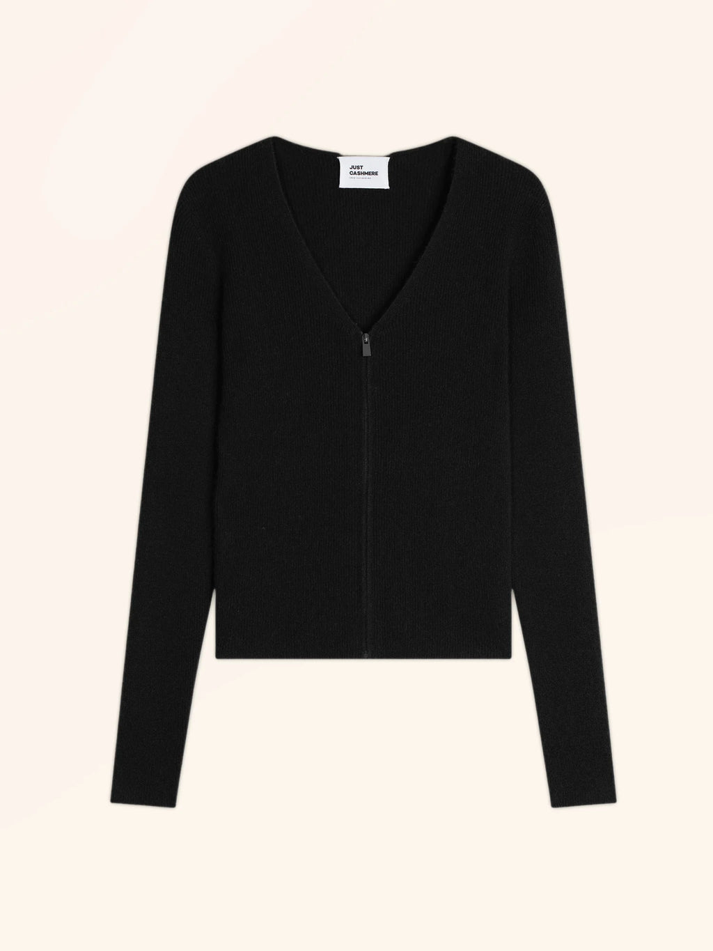 ZION Gilet Zippé Col V Noir