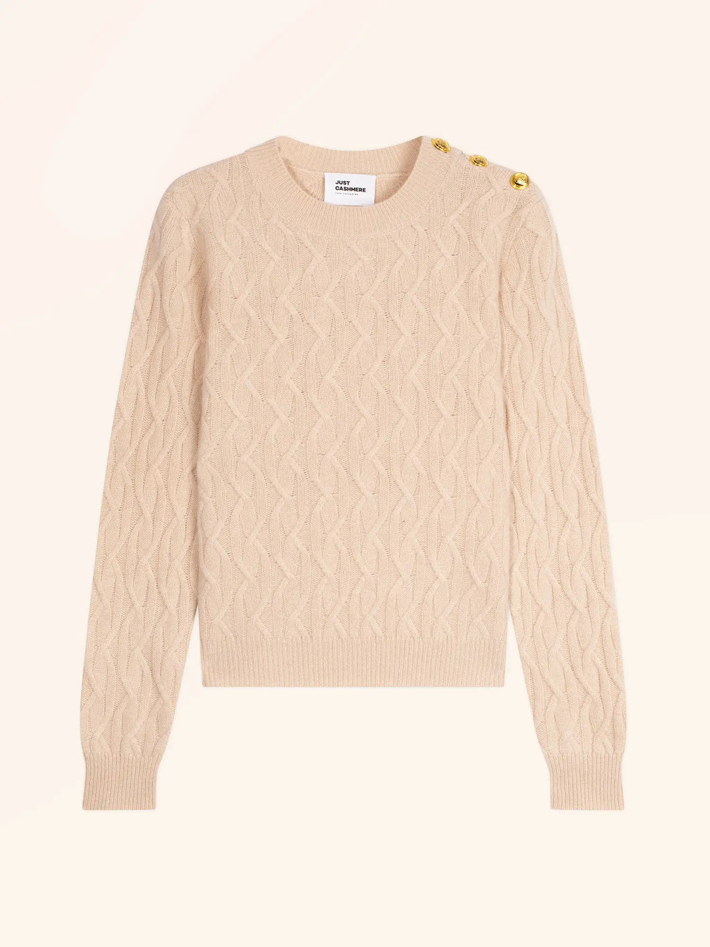 LYND Pull Col Rond Marin 4 Fils Sable