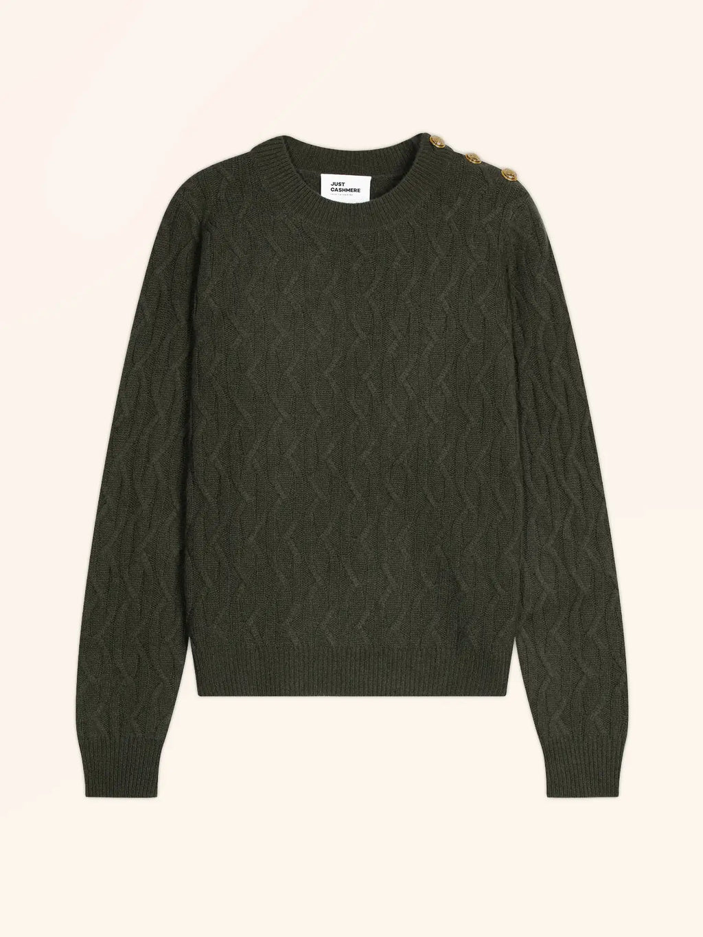 LYND Pull Col Rond Marin 4 Fils Kaki