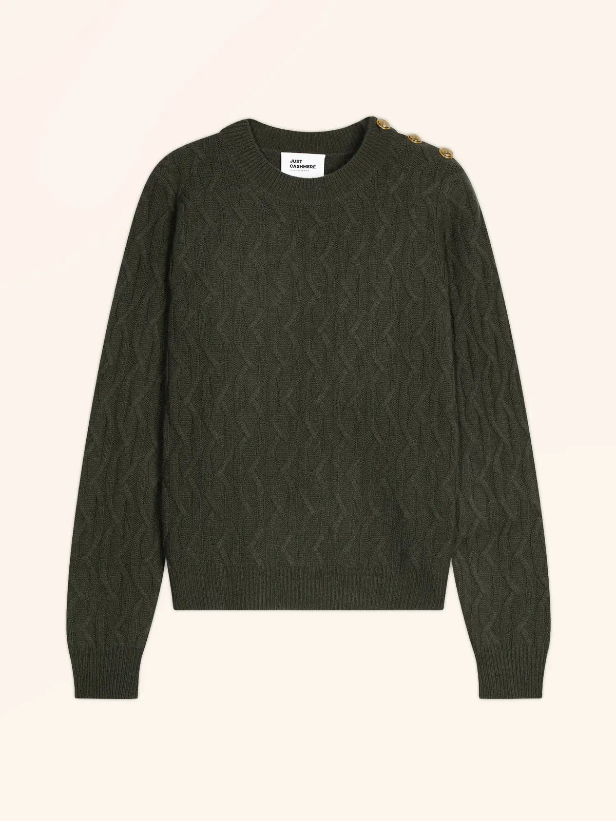 LYND Pull Col Rond Marin 4 Fils Kaki