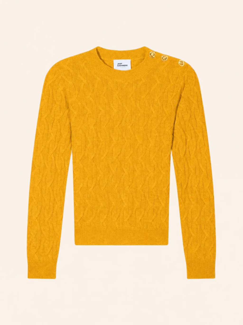 LYND Pull Col Rond Marin 4 Fils Curcuma