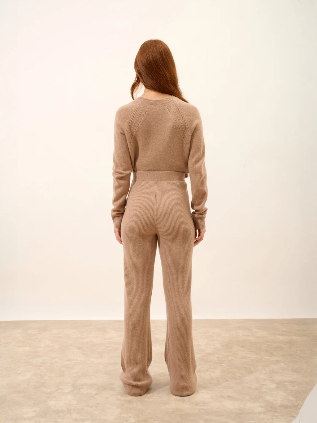 MARGRET Hose Ausgestellt Camel meliert