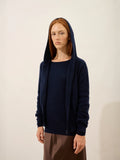 HELGA Gilet Zippé Capuche Bleu Marine